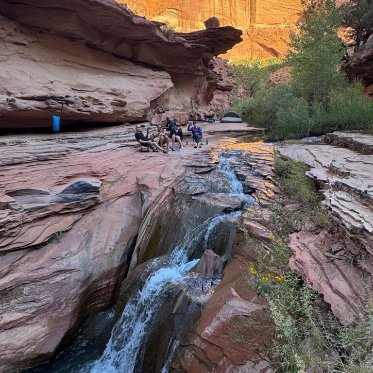 Camping near water in Utah