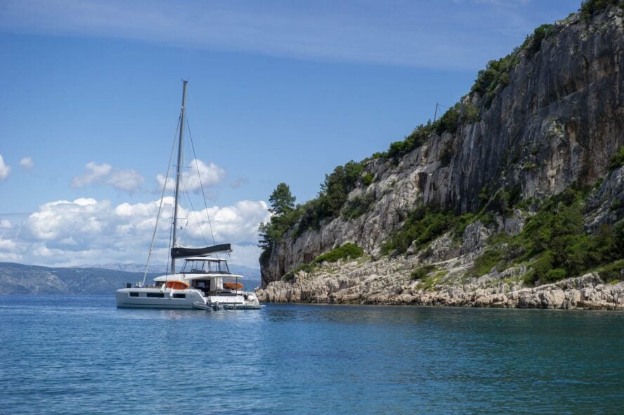Catamaran boat in Croatia
