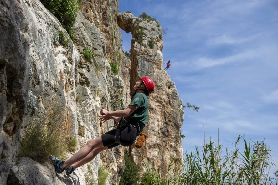 Rock climbing Croatian cliffs in Dalmatia