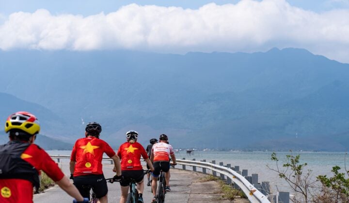Coastal bikers in Vietnam