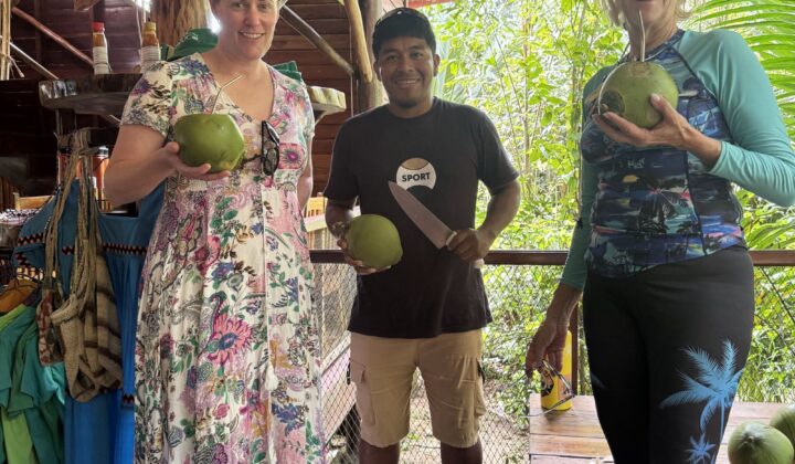 Coconut drinking in Panama