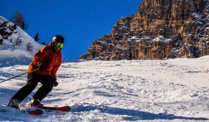 Cortina skier in italy