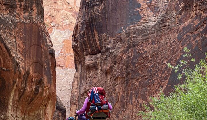 Crossing a river in Utah