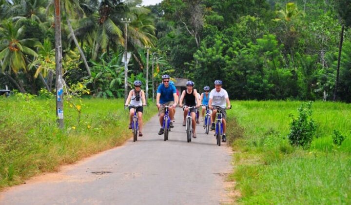 Cyclists group in Sri Lanka