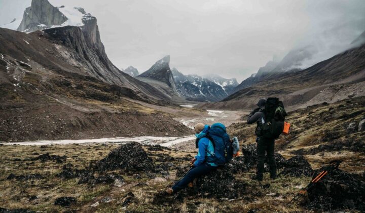 Exploring the pass on Baffin Island