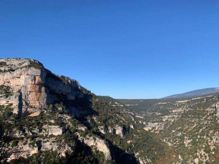 Gorges on a sunny day of France