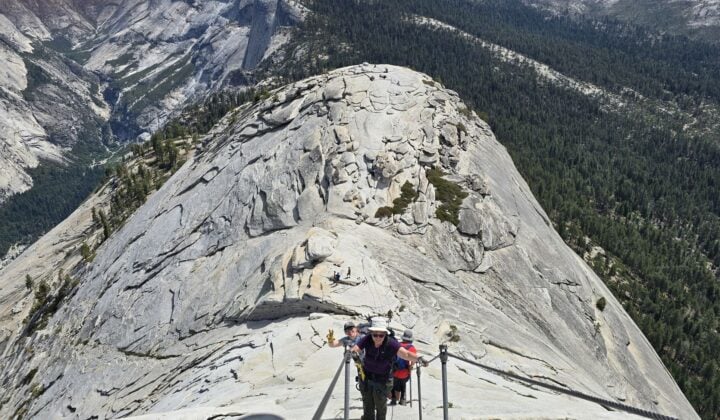 Half Dome climbing