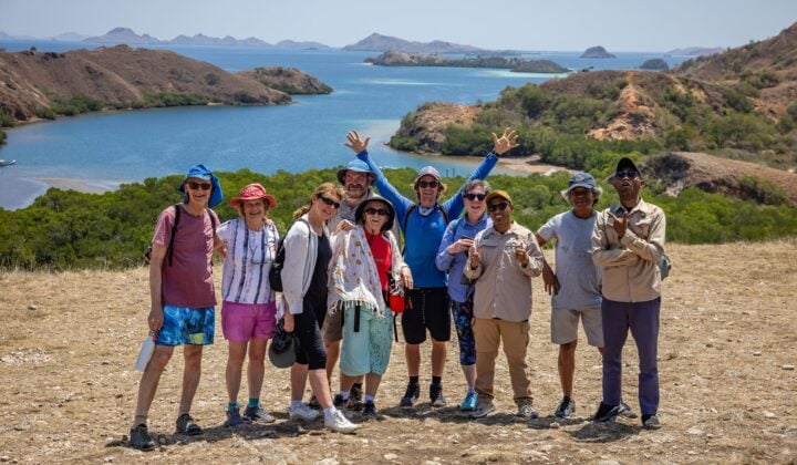 Happy adventurers in Indonesia