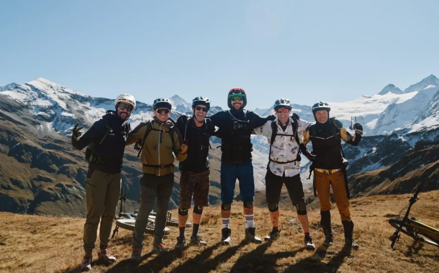Happy bikers on the MTB Haute Route