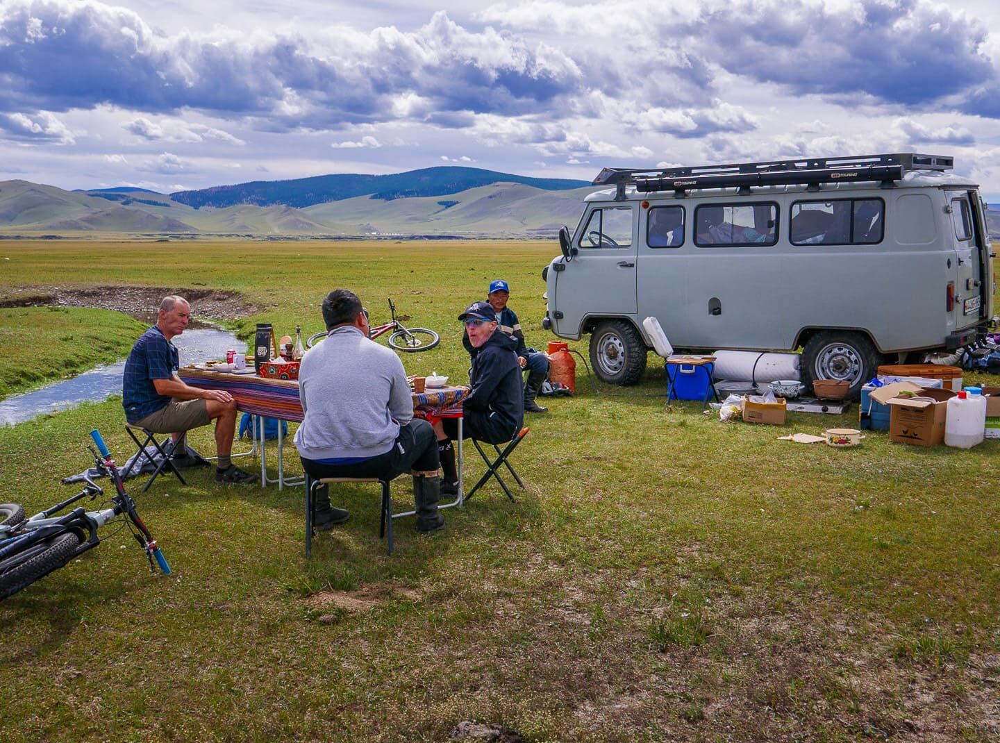 Happy campers in Mongolia