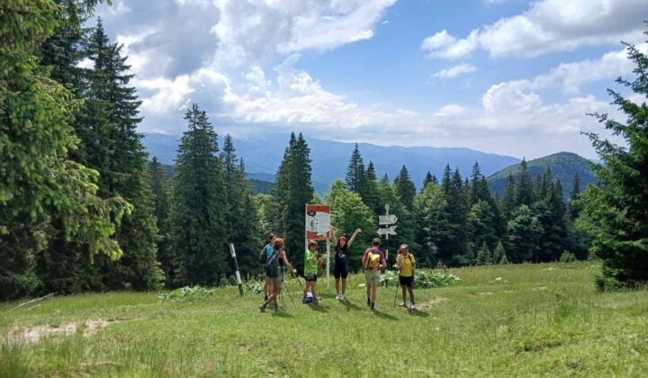 Hikers cloudy Romania