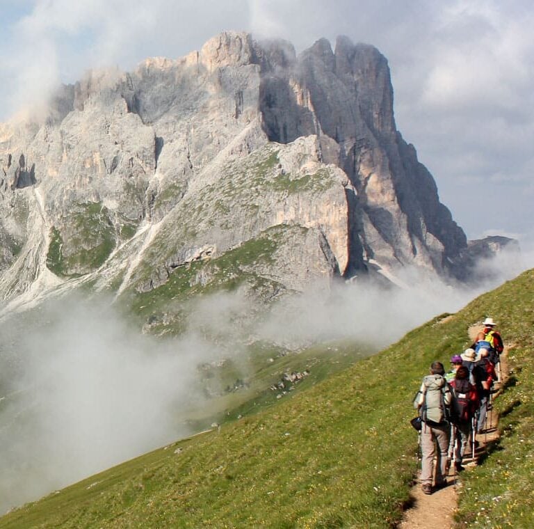 Hiking high in the Dolomites