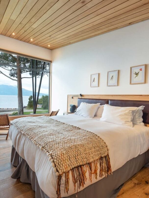 Hikers on a sunny day in Patagonia