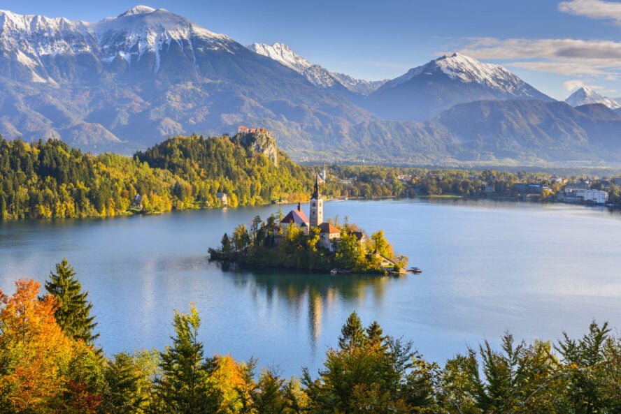 Lake Bled aerial view