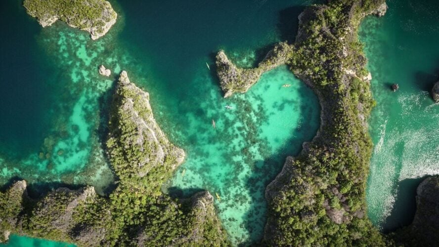 Misool island in Indonesia