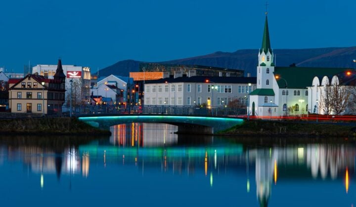 Peaceful Reykjavik city