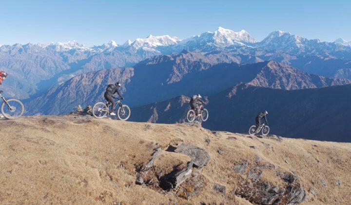Pikey downhill in Nepal