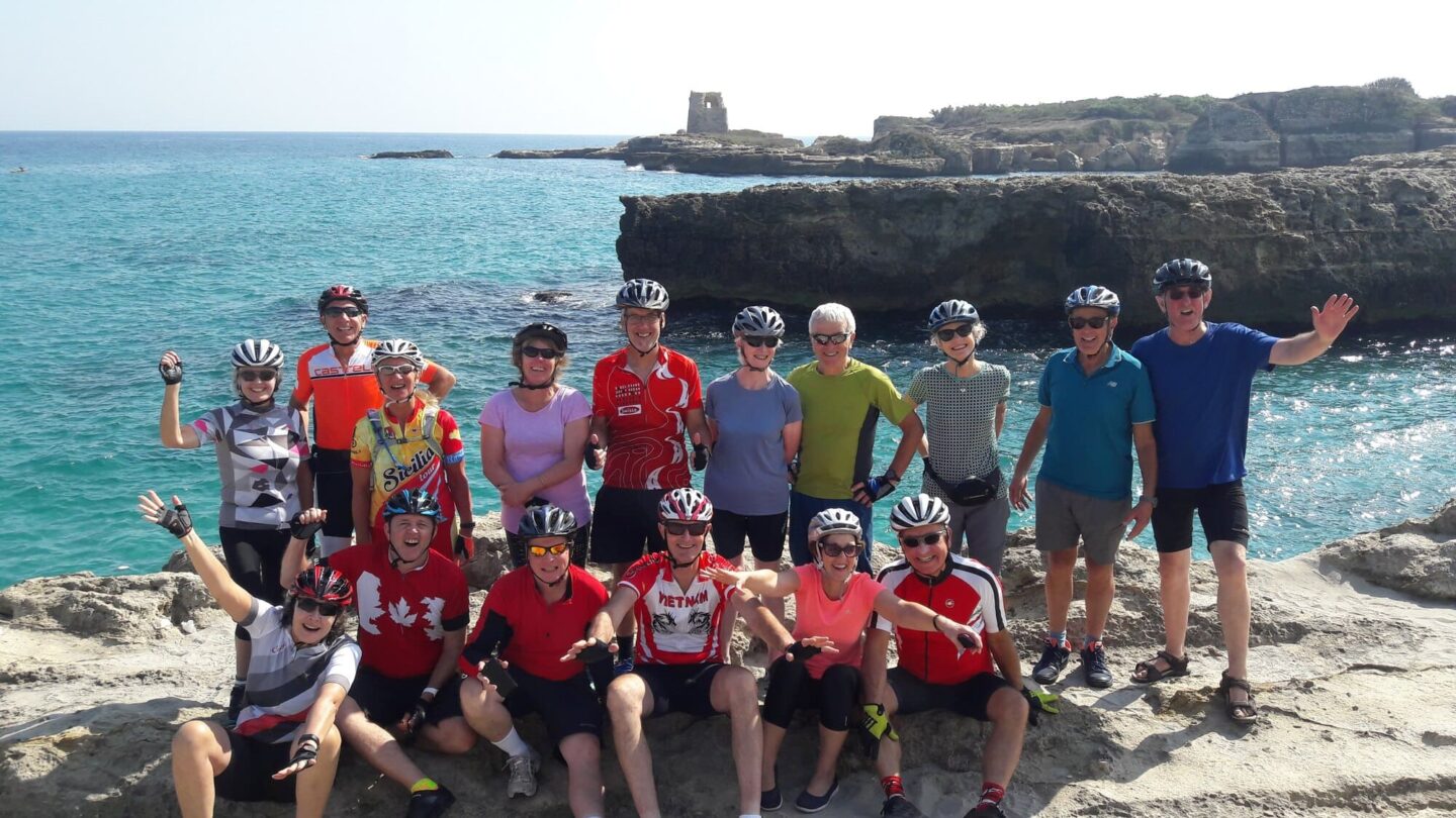 Posing by the sea in italy
