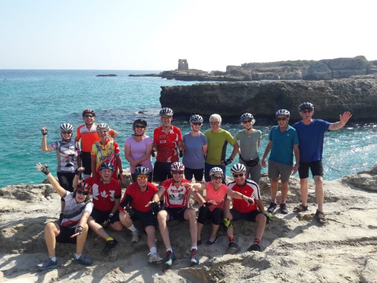 Posing by the sea in italy