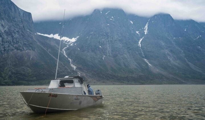 Return home boat on Baffin Island