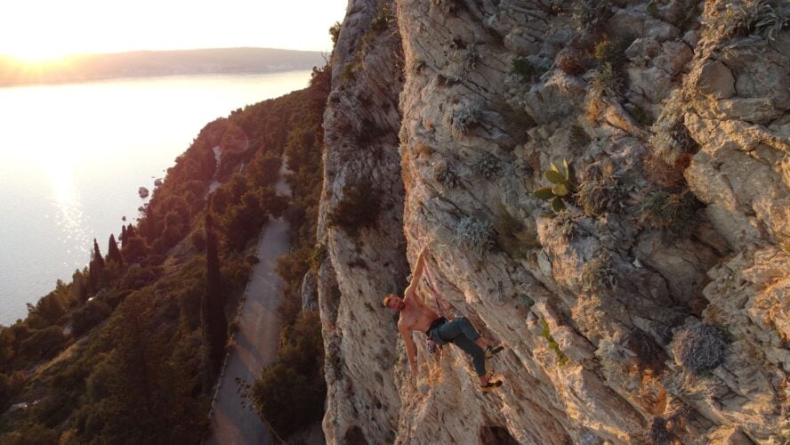 Rock climbing Croatia near the sea
