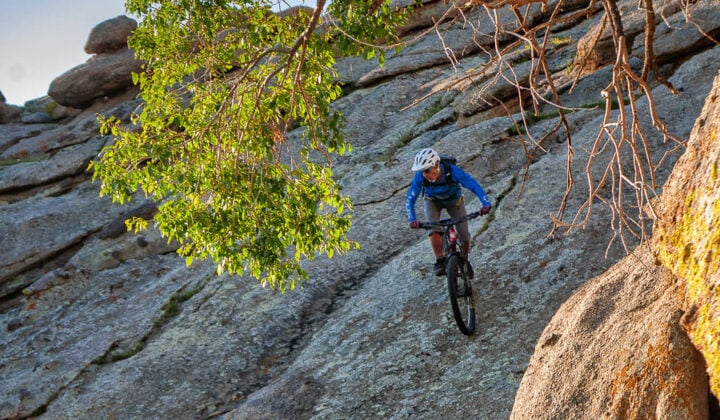Rocks biking in Mongolia