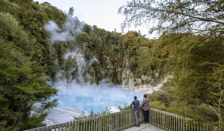 Steaming water in Rotorua