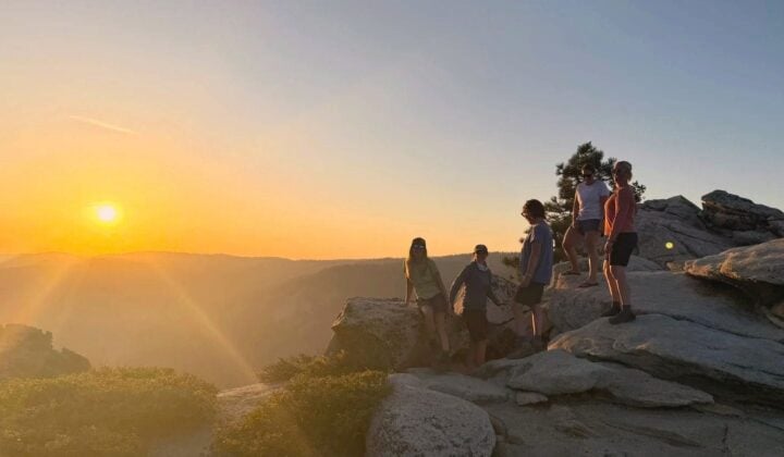 Sunset Yosemite and women