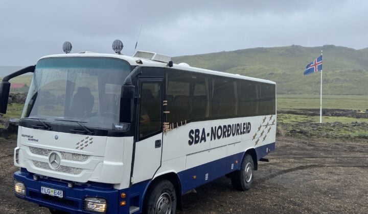 Transport bus in Iceland