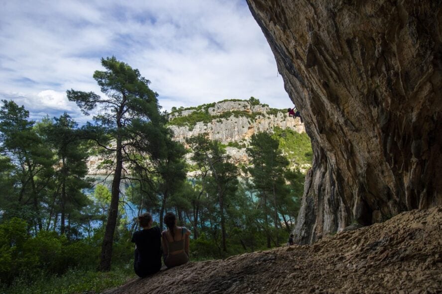 Two climbers chilling in Croatia