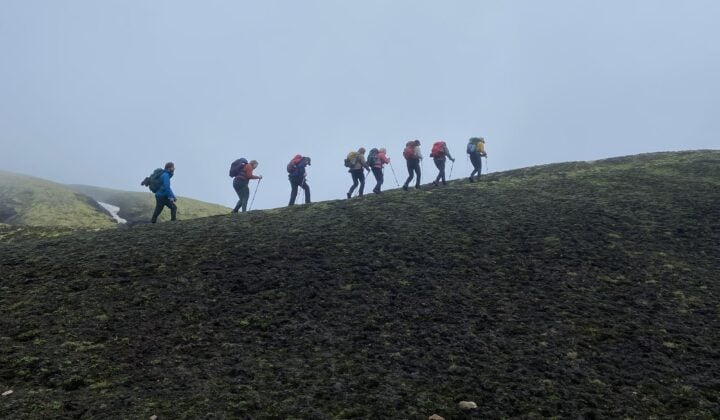 Volcano hiking in Iceland