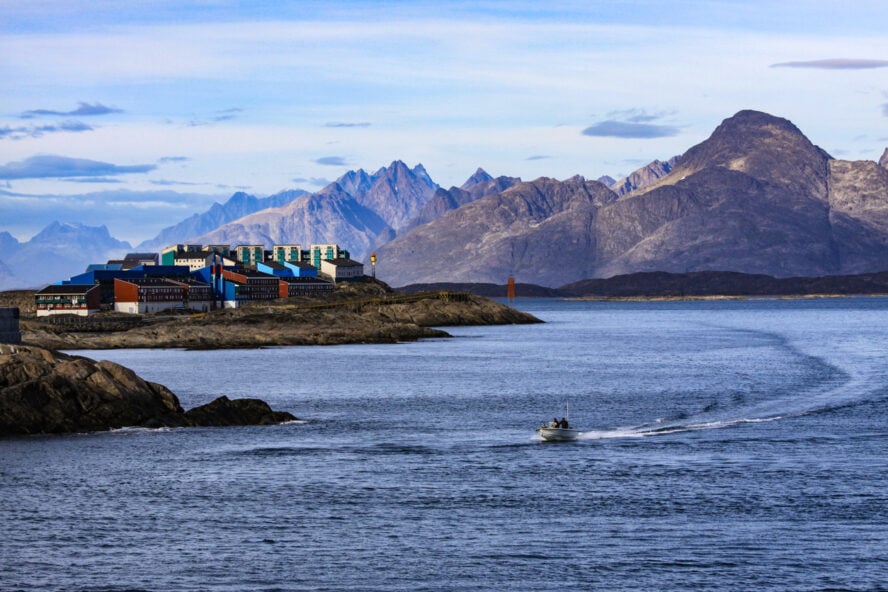 A view of the sea in West Greenland