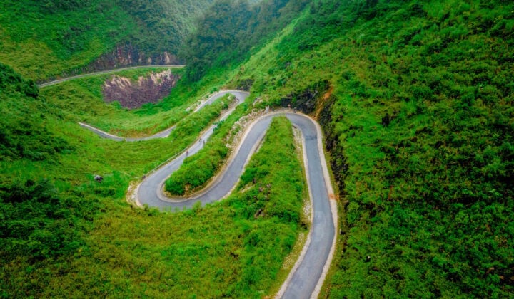 Winding road in Vietnam
