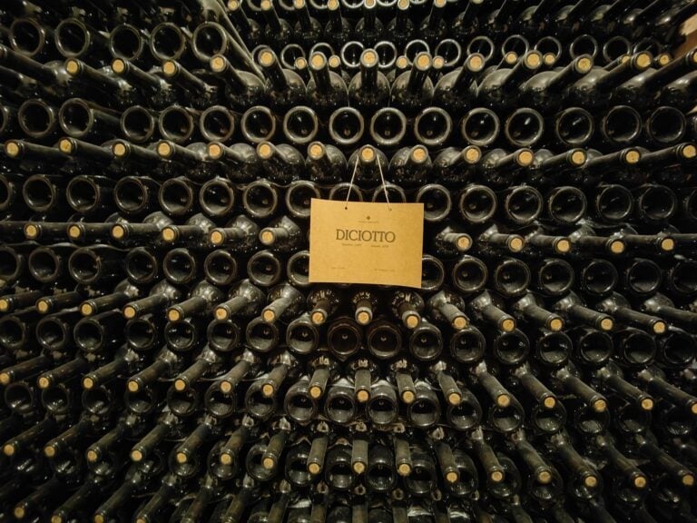 Wine bottles in Italy