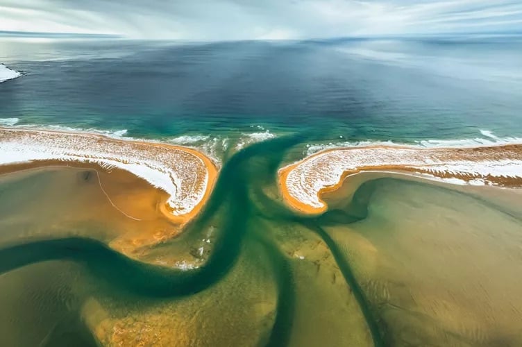 aerial view westfjords