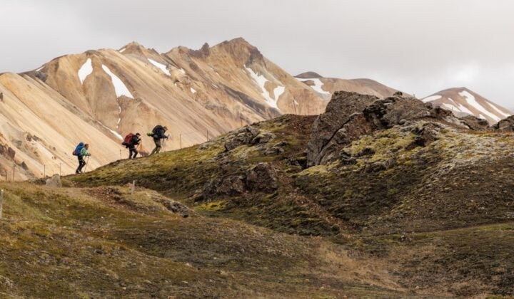 hikers icelandic higlands