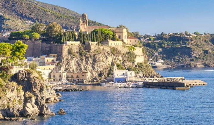 lipari town view