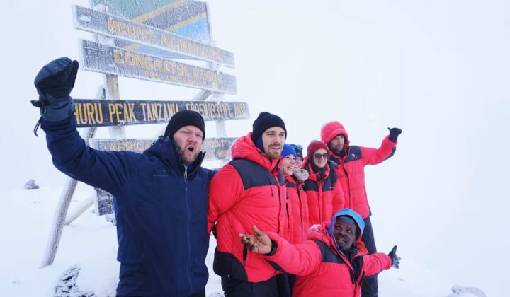 summit day kili snowy