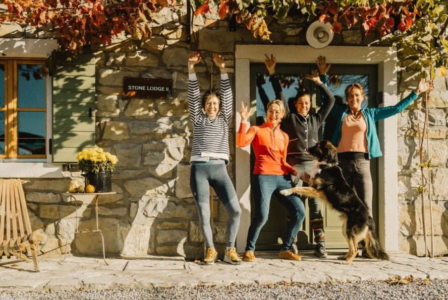 Women and dog in Istria