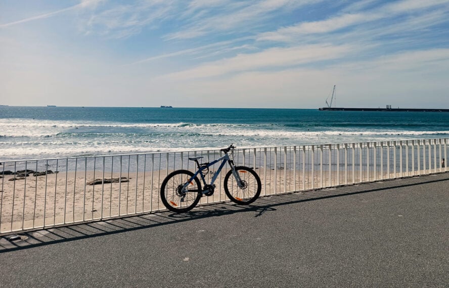 Bike on a beach in Portugal
