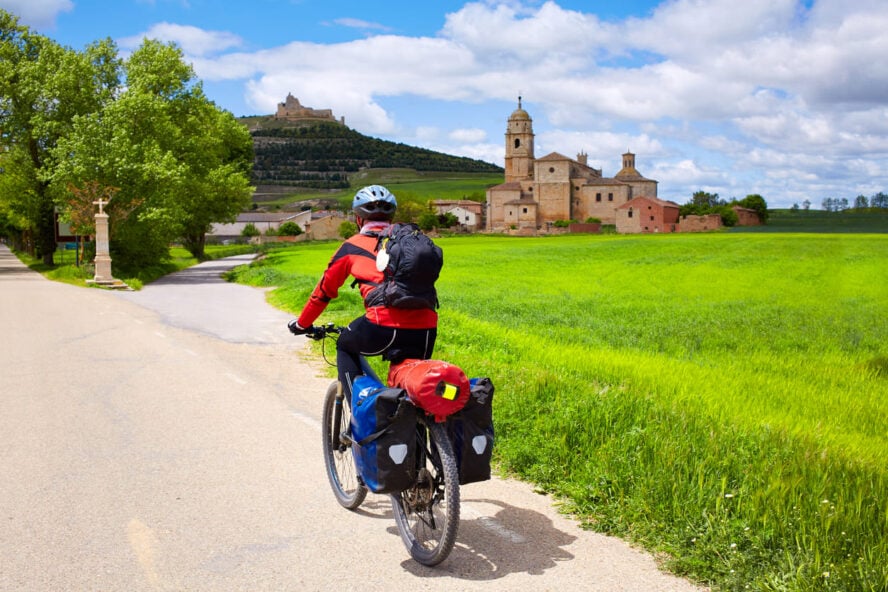 Biker Castilla way Spain