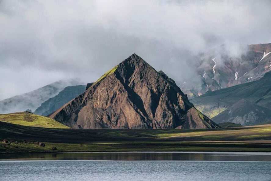 Cloudy trail in Iceland
