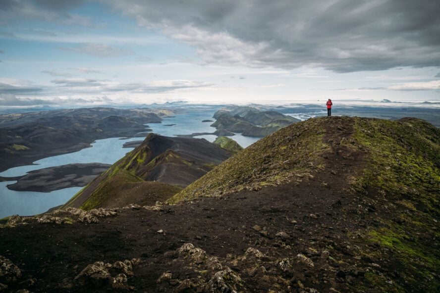 Hidden trails in Iceland Langisjor lake