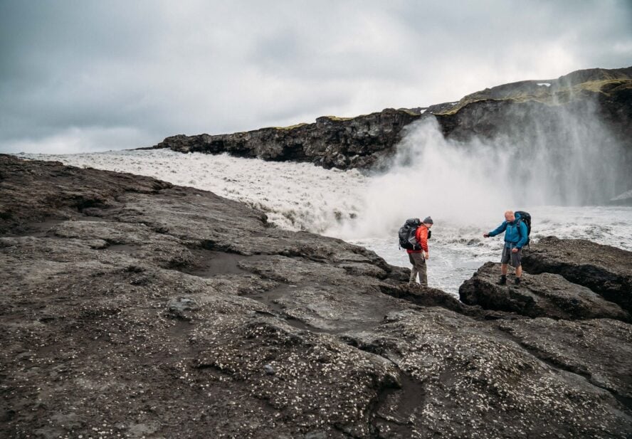 Huge waterfall in Iceland