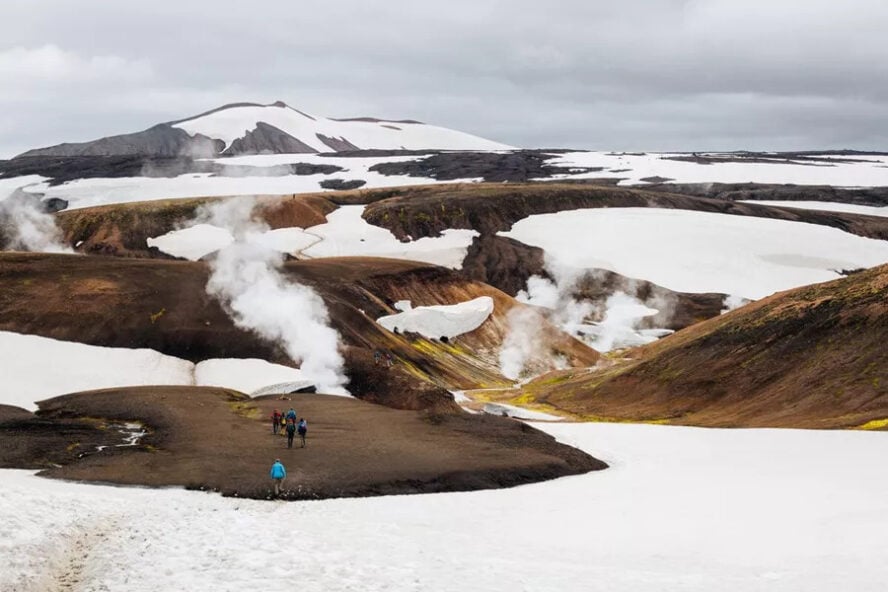 Laugavegur winter steam
