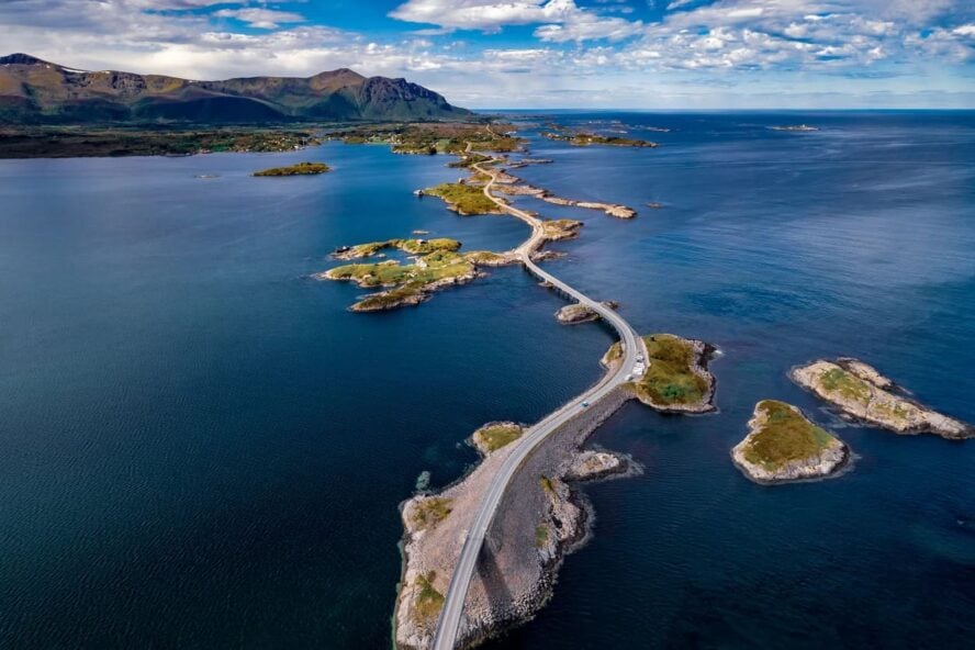 Road to Molde in Norway