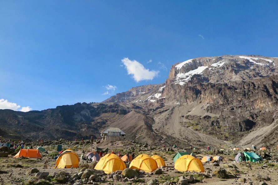 Tents on Kilimanjaro