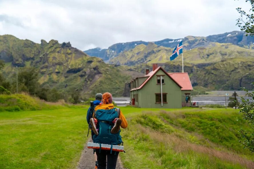 Towards the hut in Iceland