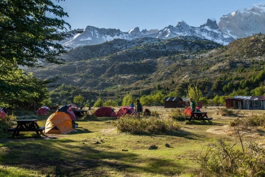 Camping spot in the Patagonian wilderness