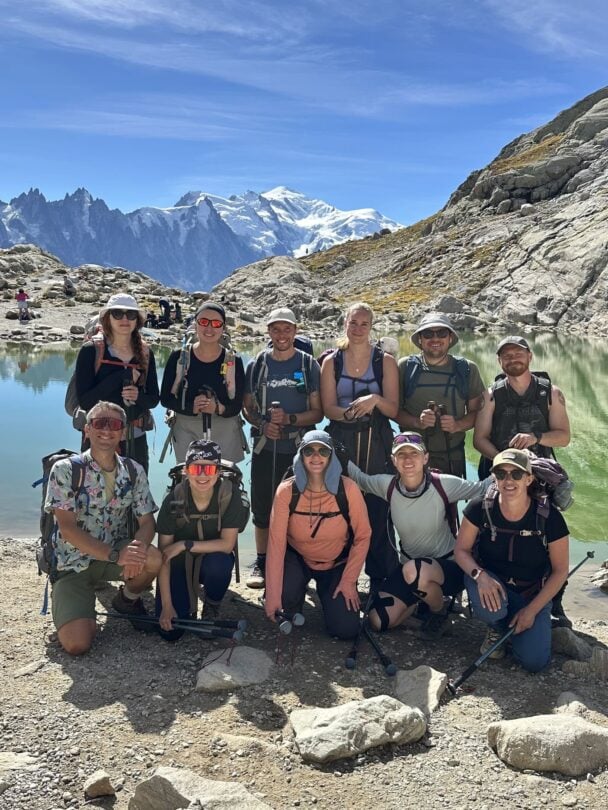 group photo in the alps